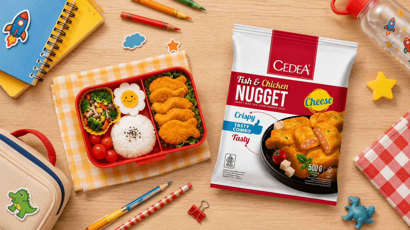 Sat-set Cuma 5 Menit! Bekal Ceria Fish &amp; Chicken Nugget ala CEDEA Jadi Andalan Para Orang Tua