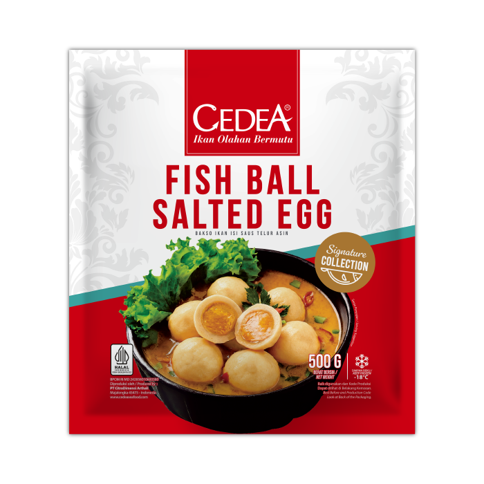 Fish Ball Salted Egg 500g packaging